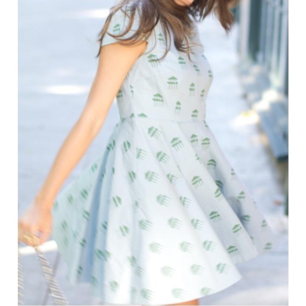 Anthropologie Charlotte By Charlotte Taylor Pagoda Print Fit N Flare Dress - Picture 3 of 8
